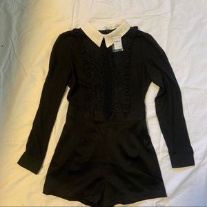 NWT Black and white romper shorts